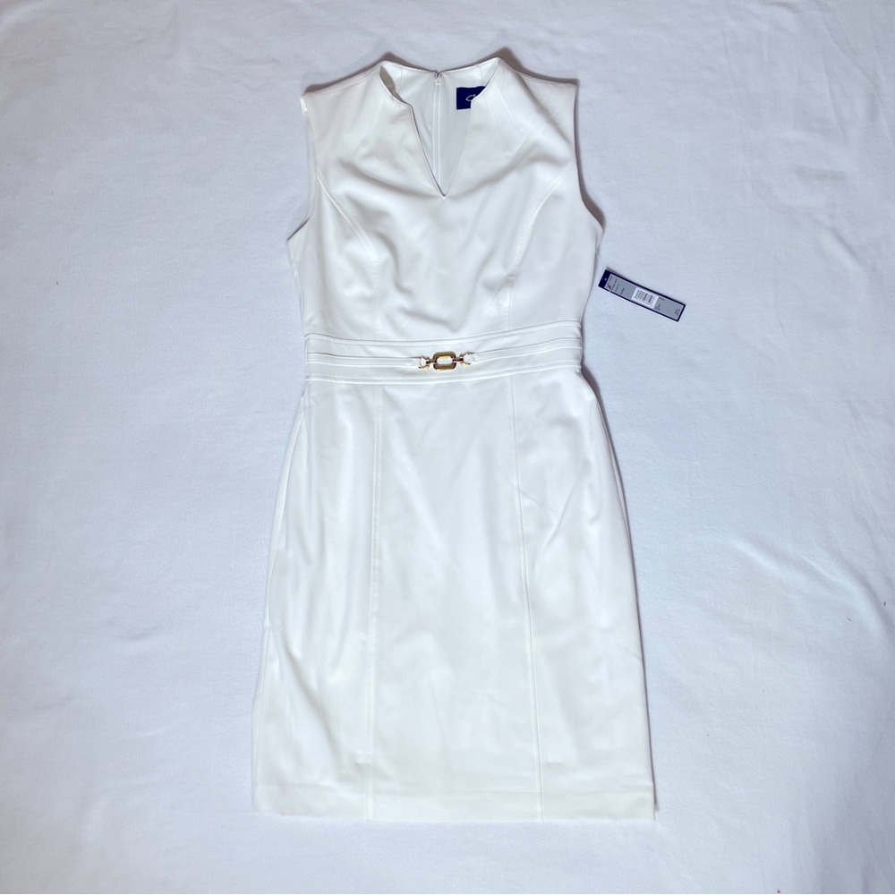Chelsea Rose New Ivory dress with gold buckle Sz 6